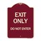 Signmission Exit Only Do Not Enter Heavy-Gauge Aluminum Architectural Sign, 24" H, BU-1824-24554 A-DES-BU-1824-24554 - alternate 1